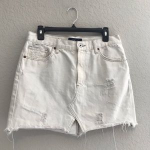Lucky Brand White Denim Skirt